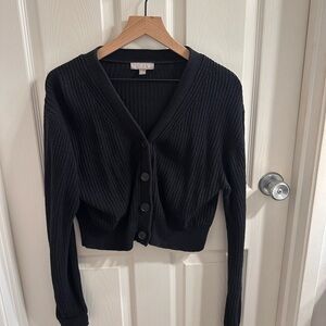 J. Crew Classic Black Cardigan Sweater